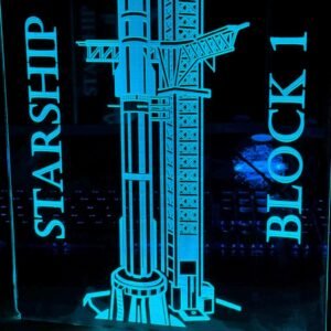 SpaceX Starship Block 1 SVG, Super Heavy Booster .dxf, laser cut vector files, 3D led lamp cnc hot stage space nerd .ai .png .eps .png co2